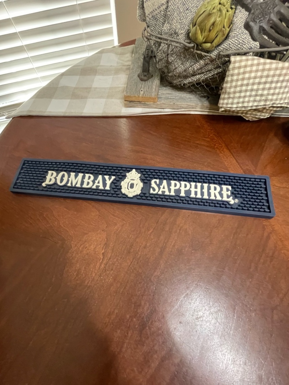 Bombay sapphire Bar Spill Mat Rail Drip rubber